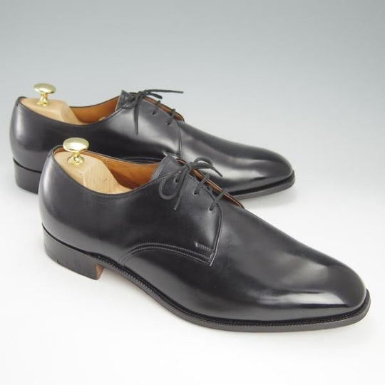 ★チャーチ 100H/UK10【貴重★2都市ロゴ(〜70's)/旧チャーチ/GERRARD 4】273ラスト/プレーントゥ/Vフロント/カーフ/黒/Church's★h971