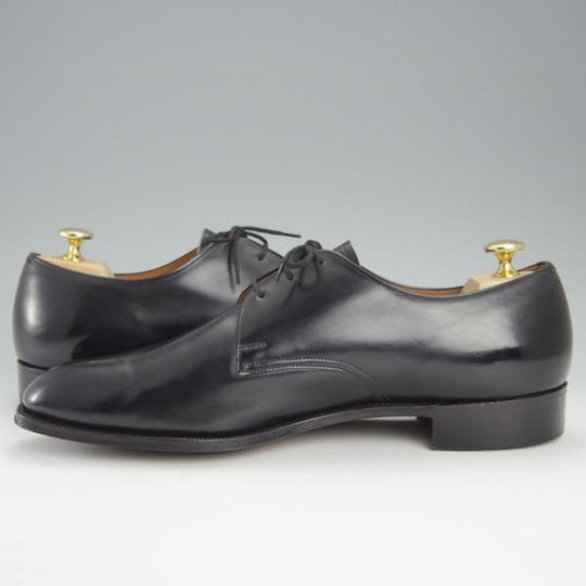 ★チャーチ 100H/UK10【貴重★2都市ロゴ(〜70's)/旧チャーチ/GERRARD 4】273ラスト/プレーントゥ/Vフロント/カーフ/黒/Church's★h971