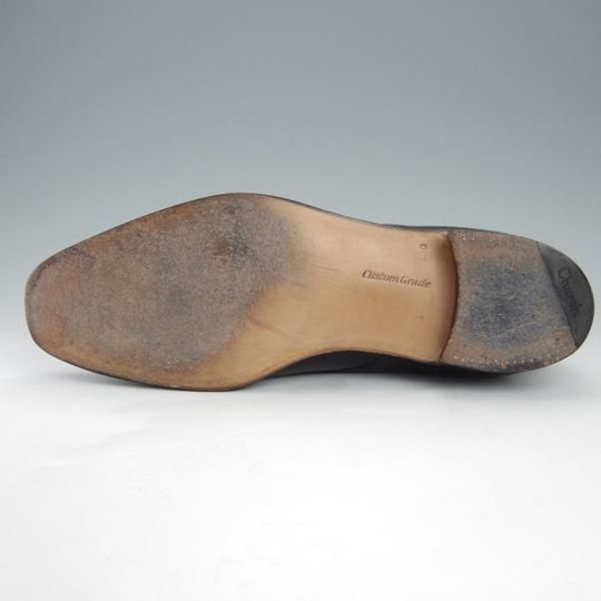 ★チャーチ 100H/UK10【貴重★2都市ロゴ(〜70's)/旧チャーチ/GERRARD 4】273ラスト/プレーントゥ/Vフロント/カーフ/黒/Church's★h971