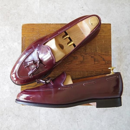 ★チャーチ 95F/UK9.5【旧チャーチ★ブックバインダーカーフ】3都市ロゴ/93ラスト/KEATS/キーツ/タッセルローファー/赤茶/Church's★h972