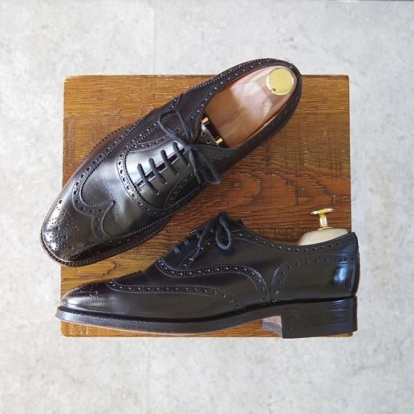 極美品★チャーチ 50F/UK5【現行定価￥144,100-★旧チャーチ/73ラスト/CHETWYND】チェットウィンド/3都市ロゴ/カーフ/黒/Church's★h973