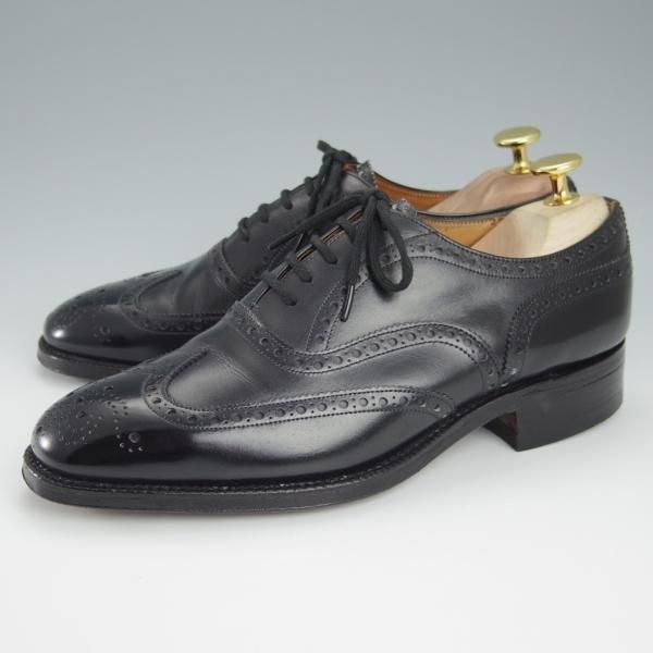 極美品★チャーチ 50F/UK5【現行定価￥144,100-★旧チャーチ/73ラスト/CHETWYND】チェットウィンド/3都市ロゴ/カーフ/黒/Church's★h973