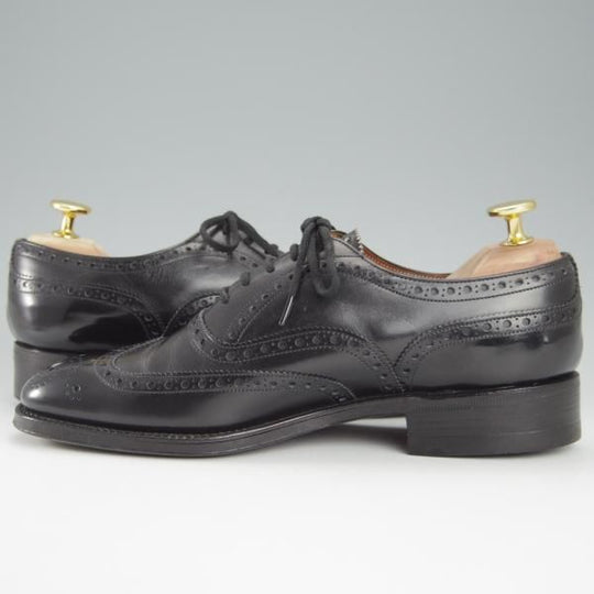 極美品★チャーチ 50F/UK5【現行定価￥144,100-★旧チャーチ/73ラスト/CHETWYND】チェットウィンド/3都市ロゴ/カーフ/黒/Church's★h973