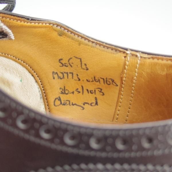 極美品★チャーチ 50F/UK5【現行定価￥144,100-★旧チャーチ/73ラスト/CHETWYND】チェットウィンド/3都市ロゴ/カーフ/黒/Church's★h973