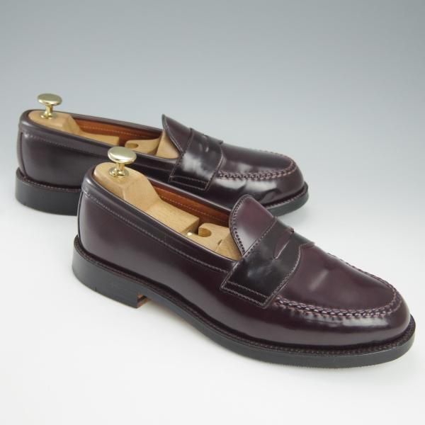 極美品★オールデン 6.5E【コードバン仕様★986/ヴァンラスト】#8/赤茶/バーガンディー/コインローファー/メンズ/バンラスト/ALDEN★h975