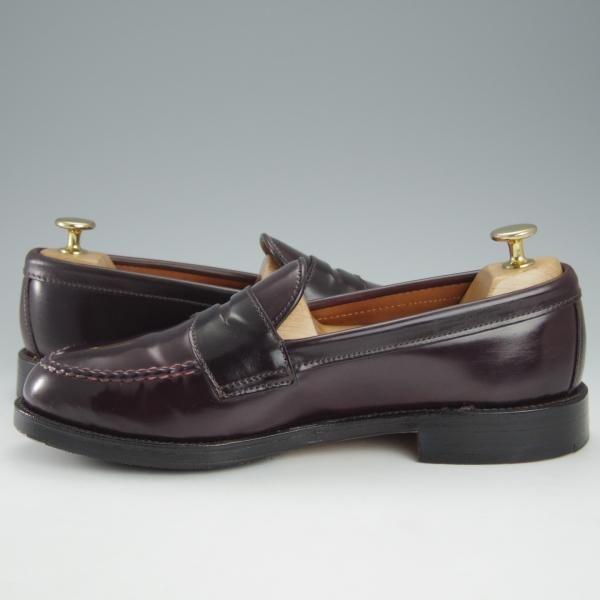 極美品★オールデン 6.5E【コードバン仕様★986/ヴァンラスト】#8/赤茶/バーガンディー/コインローファー/メンズ/バンラスト/ALDEN★h975