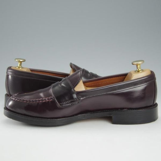 極美品★オールデン 6.5E【コードバン仕様★986/ヴァンラスト】#8/赤茶/バーガンディー/コインローファー/メンズ/バンラスト/ALDEN★h975