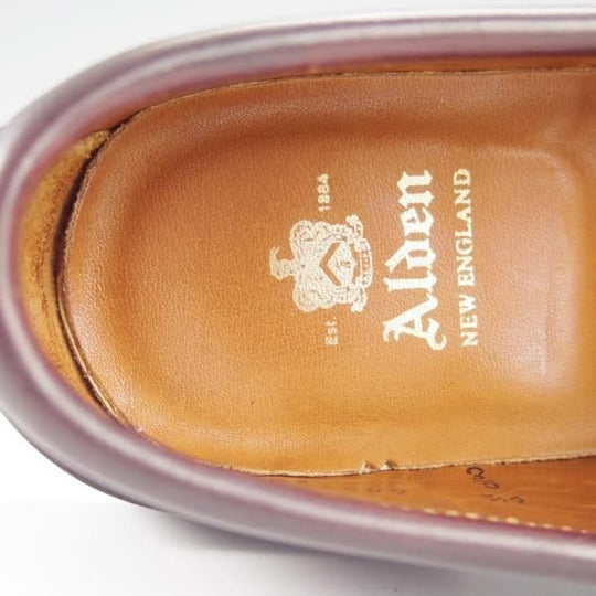 極美品★オールデン 6.5E【コードバン仕様★986/ヴァンラスト】#8/赤茶/バーガンディー/コインローファー/メンズ/バンラスト/ALDEN★h975