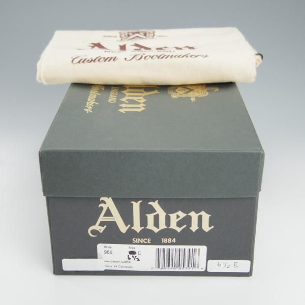 極美品★オールデン 6.5E【コードバン仕様★986/ヴァンラスト】#8/赤茶/バーガンディー/コインローファー/メンズ/バンラスト/ALDEN★h975