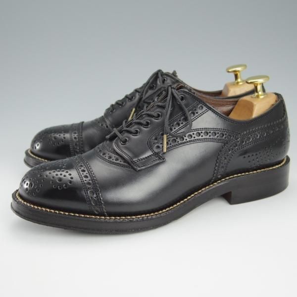 極美品★フットザコーチャー(レディース) SIZE 5.5【定価￥66,000-★セミブローグ/MENDELL】オイルドレザー/黒/foot the coacher★h977