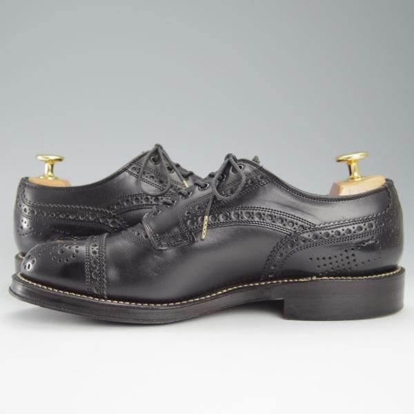 極美品★フットザコーチャー(レディース) SIZE 5.5【定価￥66,000-★セミブローグ/MENDELL】オイルドレザー/黒/foot the coacher★h977