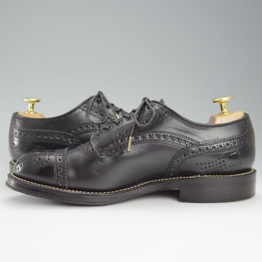 極美品★フットザコーチャー(レディース) SIZE 5.5【定価￥66,000-★セミブローグ/MENDELL】オイルドレザー/黒/foot the coacher★h977