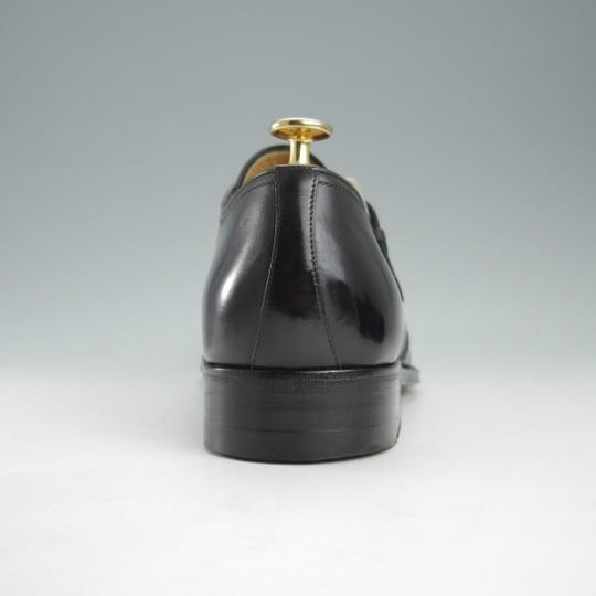 極上★(伊)ア・テストーニ SIZE 8.5【上級★ブラックラベル/BLACK LABEL】モンクストラップ/カーフ/黒/メンズ/a.testoni★h978