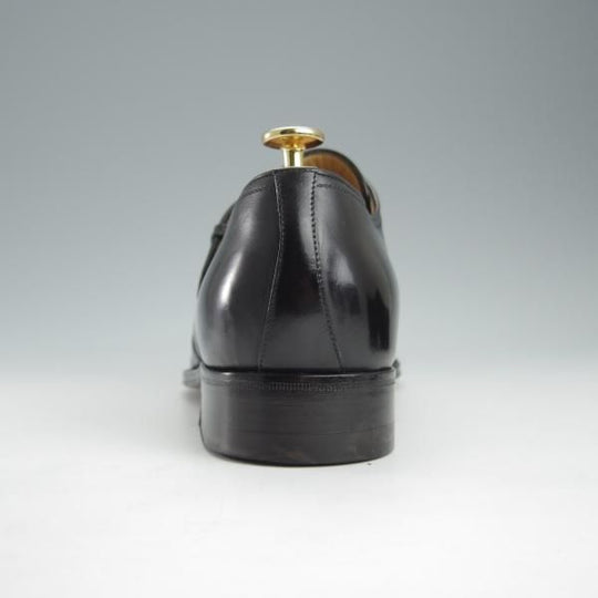 極上★(伊)ア・テストーニ SIZE 8.5【上級★ブラックラベル/BLACK LABEL】モンクストラップ/カーフ/黒/メンズ/a.testoni★h978