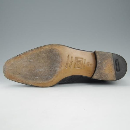 極上★(伊)ア・テストーニ SIZE 8.5【上級★ブラックラベル/BLACK LABEL】モンクストラップ/カーフ/黒/メンズ/a.testoni★h978