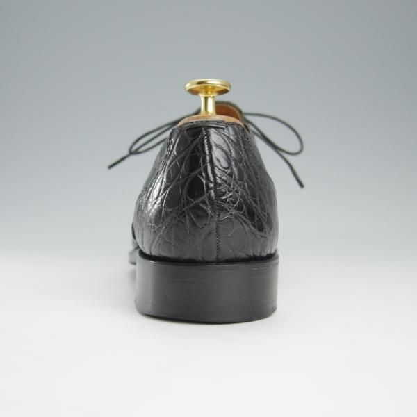 極上★(スペイン製)CARMINA/カルミナ SIZE 8【モデル定価￥181,500-★クロコダイル/トレーディングポスト別注】DEIAラスト/黒★h979