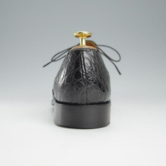 極上★(スペイン製)CARMINA/カルミナ SIZE 8【モデル定価￥181,500-★クロコダイル/トレーディングポスト別注】DEIAラスト/黒★h979