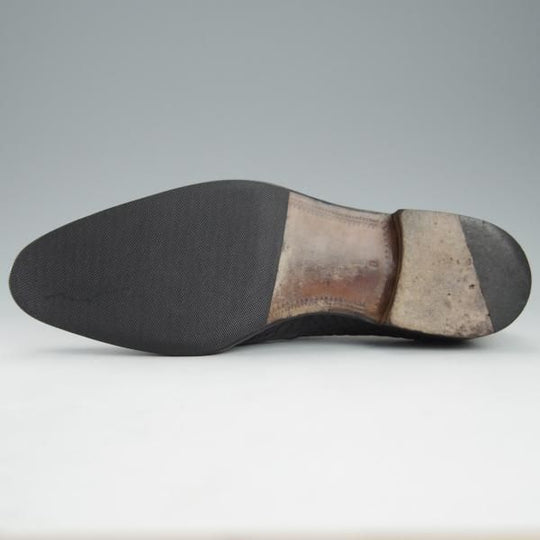 極上★(スペイン製)CARMINA/カルミナ SIZE 8【モデル定価￥181,500-★クロコダイル/トレーディングポスト別注】DEIAラスト/黒★h979