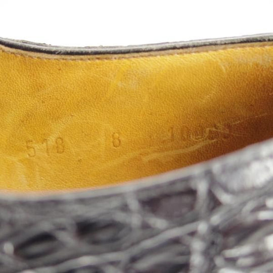 極上★(スペイン製)CARMINA/カルミナ SIZE 8【モデル定価￥181,500-★クロコダイル/トレーディングポスト別注】DEIAラスト/黒★h979