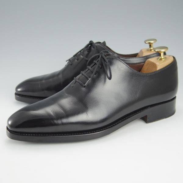 美品★(スペイン製)CARMINA/カルミナ SIZE 6.5【定価￥72,600-★ホールカット/910】RAINラスト/ボックスカーフ/黒/メンズ★h980