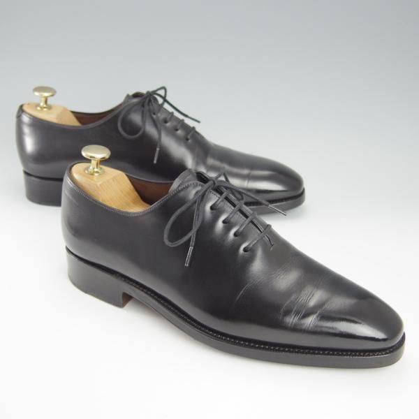 美品★(スペイン製)CARMINA/カルミナ SIZE 6.5【定価￥72,600-★ホールカット/910】RAINラスト/ボックスカーフ/黒/メンズ★h980