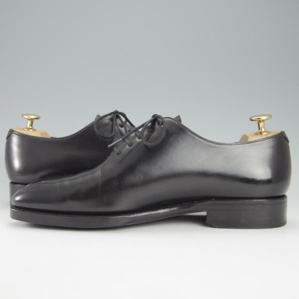 美品★(スペイン製)CARMINA/カルミナ SIZE 6.5【定価￥72,600-★ホールカット/910】RAINラスト/ボックスカーフ/黒/メンズ★h980