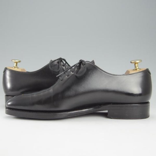 美品★(スペイン製)CARMINA/カルミナ SIZE 6.5【定価￥72,600-★ホールカット/910】RAINラスト/ボックスカーフ/黒/メンズ★h980