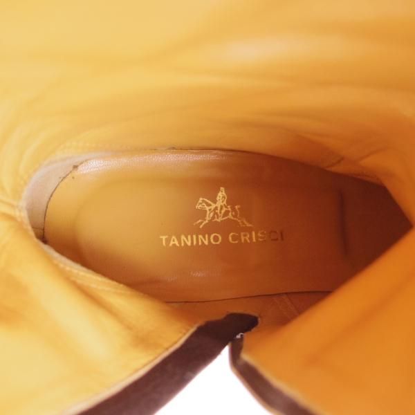 極上★(伊)タニノクリスチー(レディース) SIZE 36【定価￥199,500-★ロングブーツ/2117】スエード×カーフ/濃茶/TANINO CRISCI★h982