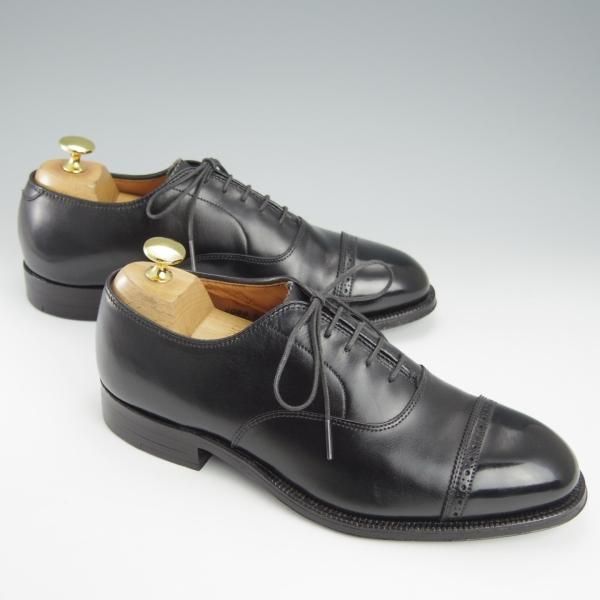極美品★オールデン 6.5E【貴重★ハンプトンラスト/901】パンチドキャップトゥ/カーフ/黒/メンズ/Alden★h983