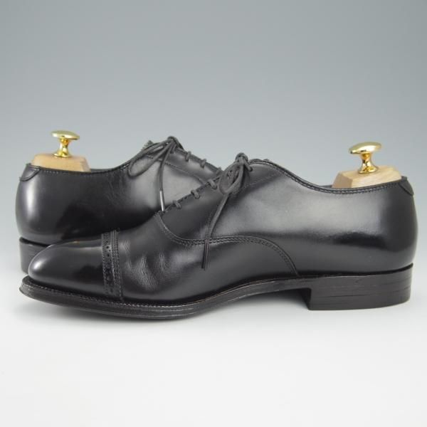 極美品★オールデン 6.5E【貴重★ハンプトンラスト/901】パンチドキャップトゥ/カーフ/黒/メンズ/Alden★h983