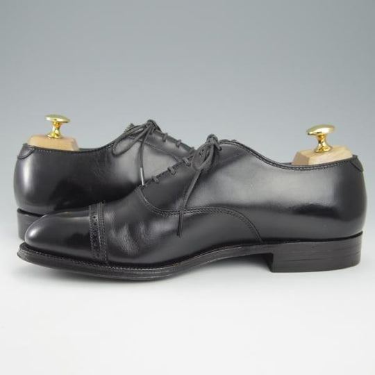 極美品★オールデン 6.5E【貴重★ハンプトンラスト/901】パンチドキャップトゥ/カーフ/黒/メンズ/Alden★h983