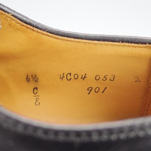 極美品★オールデン 6.5E【貴重★ハンプトンラスト/901】パンチドキャップトゥ/カーフ/黒/メンズ/Alden★h983