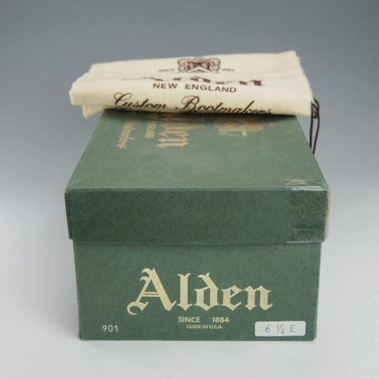 極美品★オールデン 6.5E【貴重★ハンプトンラスト/901】パンチドキャップトゥ/カーフ/黒/メンズ/Alden★h983