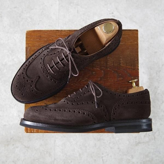 極美品★チャーチ 65F/UK6.5【貴重★104ラスト仕様のバーウッド似寄りモデル】ダイナイトソール/フルブローグ/濃茶/Church's★h985