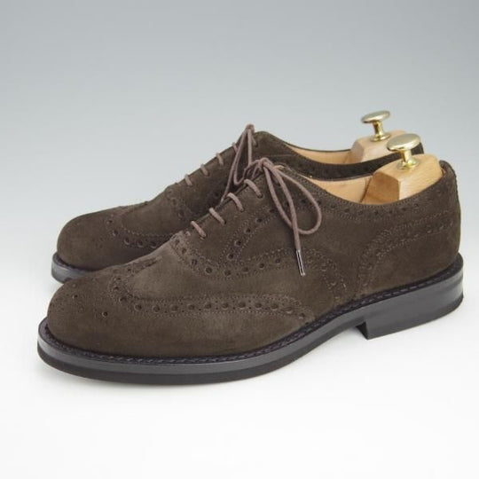 極美品★チャーチ 65F/UK6.5【貴重★104ラスト仕様のバーウッド似寄りモデル】ダイナイトソール/フルブローグ/濃茶/Church's★h985