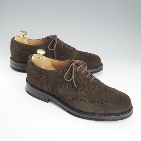 極美品★チャーチ 65F/UK6.5【貴重★104ラスト仕様のバーウッド似寄りモデル】ダイナイトソール/フルブローグ/濃茶/Church's★h985