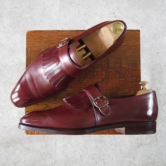 極上★(スペイン製)CARMINA/カルミナ SIZE 8.5【定価￥74,520-★80149/トレーディングポスト別注】キルトモンク/ベガノカーフ/赤茶★h986