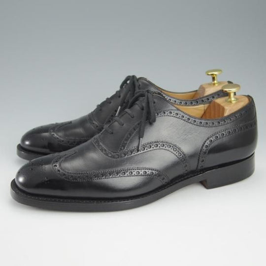 美品★チャーチ 80F/UK8【現行定価￥176,000-★100ラスト/CHETWYND/チェットウインド】フルブローグ/カーフ/黒/メンズ/Church's★h987