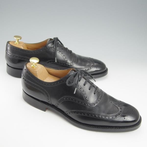 美品★チャーチ 80F/UK8【現行定価￥176,000-★100ラスト/CHETWYND/チェットウインド】フルブローグ/カーフ/黒/メンズ/Church's★h987