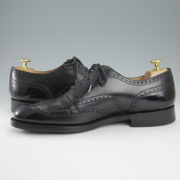 美品★チャーチ 80F/UK8【現行定価￥176,000-★100ラスト/CHETWYND/チェットウインド】フルブローグ/カーフ/黒/メンズ/Church's★h987