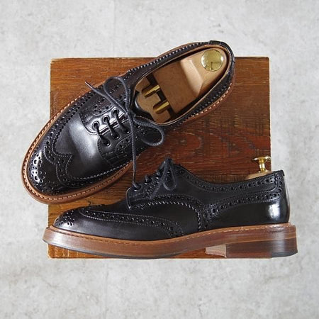 極上★トリッカーズ SIZE 6【定価￥84,700-★バートン同系モデル/KESWICK】M7292/フルブローグ/カントリーシューズ/黒/Tricker's★h988