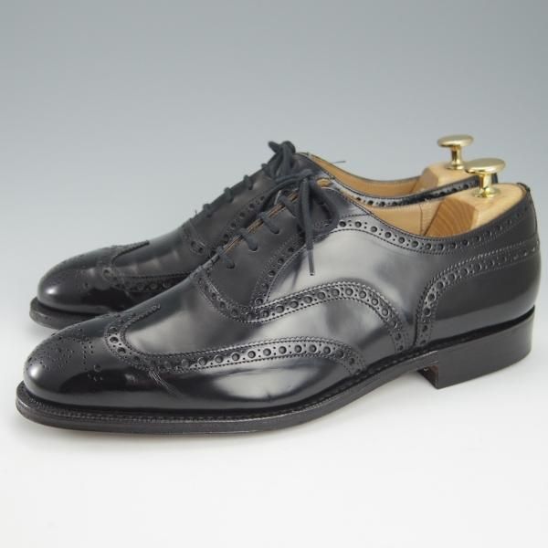 極美品★チャーチ 80G/UK8【貴重★73ラスト/CHETWYND似寄りモデル】NENE/フルブローグ/ポリッシュドバインダーカーフ/黒/Church's★h989