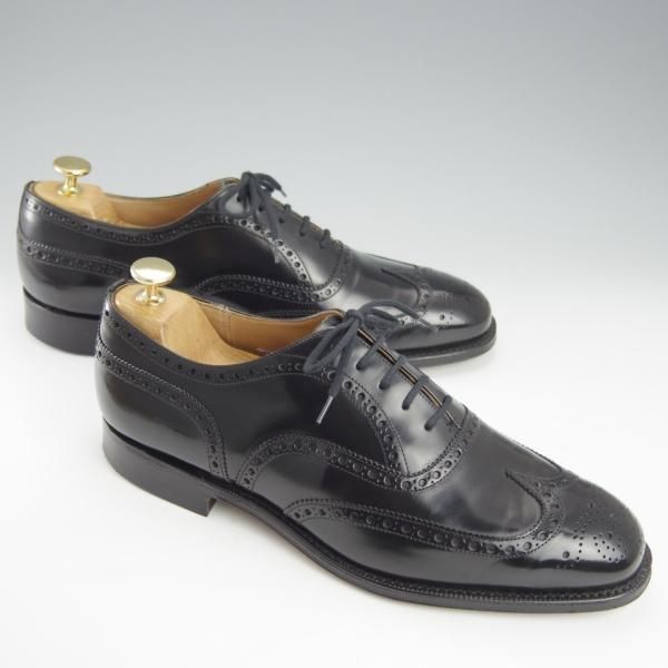 極美品★チャーチ 80G/UK8【貴重★73ラスト/CHETWYND似寄りモデル】NENE/フルブローグ/ポリッシュドバインダーカーフ/黒/Church's★h989