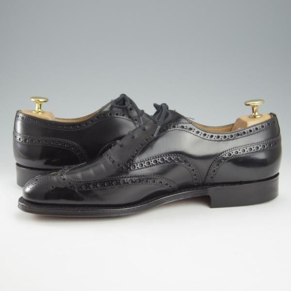 極美品★チャーチ 80G/UK8【貴重★73ラスト/CHETWYND似寄りモデル】NENE/フルブローグ/ポリッシュドバインダーカーフ/黒/Church's★h989