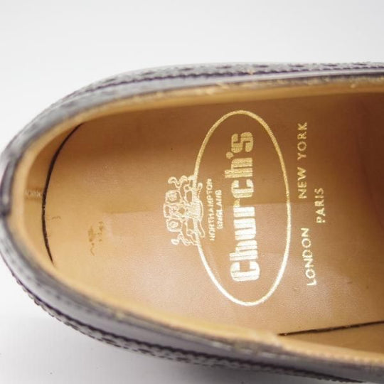 極美品★チャーチ 80G/UK8【貴重★73ラスト/CHETWYND似寄りモデル】NENE/フルブローグ/ポリッシュドバインダーカーフ/黒/Church's★h989