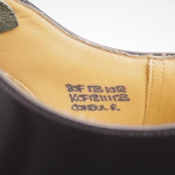 未使用★チャーチ 80F/UK8【定価￥155,100-★コンサル/CONSUL R】173ラスト/ストレートチップ/黒/メンズ/Church's★h992