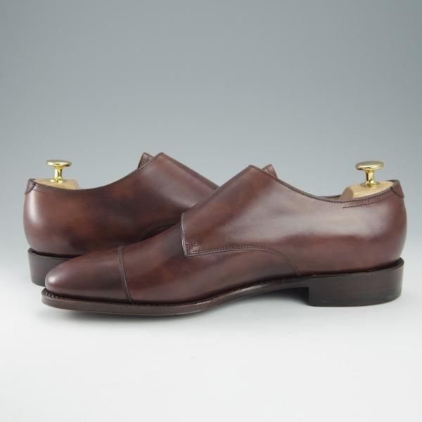 未使用★RAYMAR/レイマー SIZE 8【(伊)ZONTA社のミュージアムカーフ★ハンドソーンウェルテッド製法】RM1904/ダブルモンク/濃茶★h993