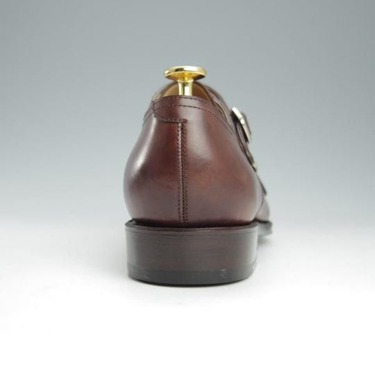 未使用★RAYMAR/レイマー SIZE 8【(伊)ZONTA社のミュージアムカーフ★ハンドソーンウェルテッド製法】RM1904/ダブルモンク/濃茶★h993