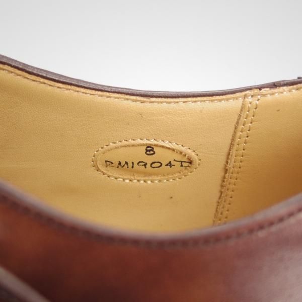 未使用★RAYMAR/レイマー SIZE 8【(伊)ZONTA社のミュージアムカーフ★ハンドソーンウェルテッド製法】RM1904/ダブルモンク/濃茶★h993
