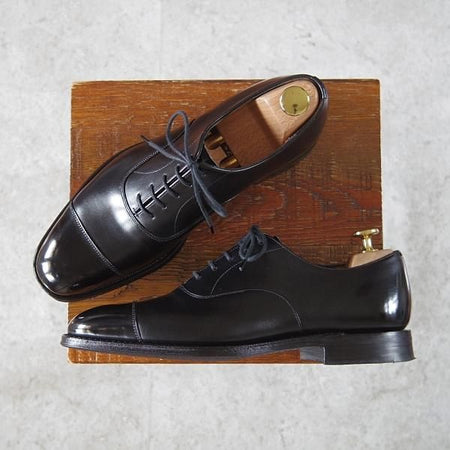 極美品★チャーチ 55F/UK5.5【定価￥144,100-★コンサル/CONSUL R】173ラスト/ストレートチップ/カーフ/黒/メンズ/Church's★h994